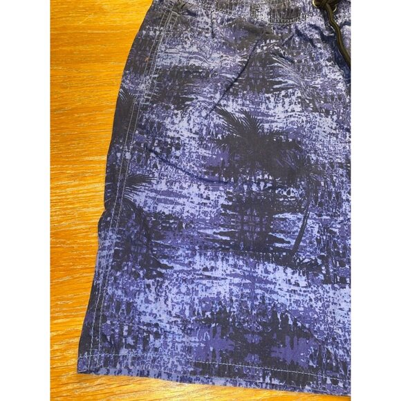 Mens Nitrous Black XL Board Shorts With Palm Tree Print Blue - Picture 2 of 5